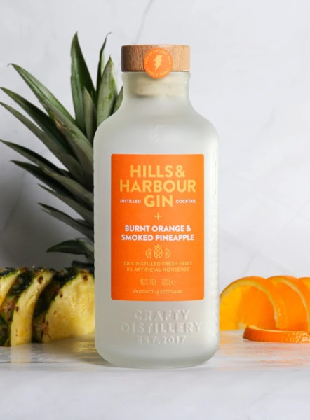 Hills & Harbour Distilled Gin Cocktail Burnt Orange & Pineapple 40,0% Vol